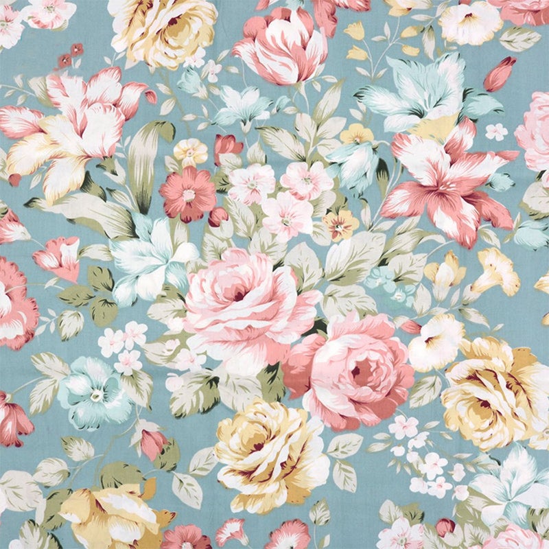 Hanjunzhao Green Fat Quarters Fabric Bundles, Precut Quilt Sewing Quilting Fabric, 18 x 22 inches (Green Floral) - Image 5